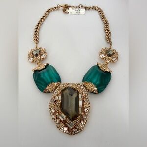 NWT!!! Alexis Bittar Lucite&Crystal bib collar necklace Authentic Retail 625$